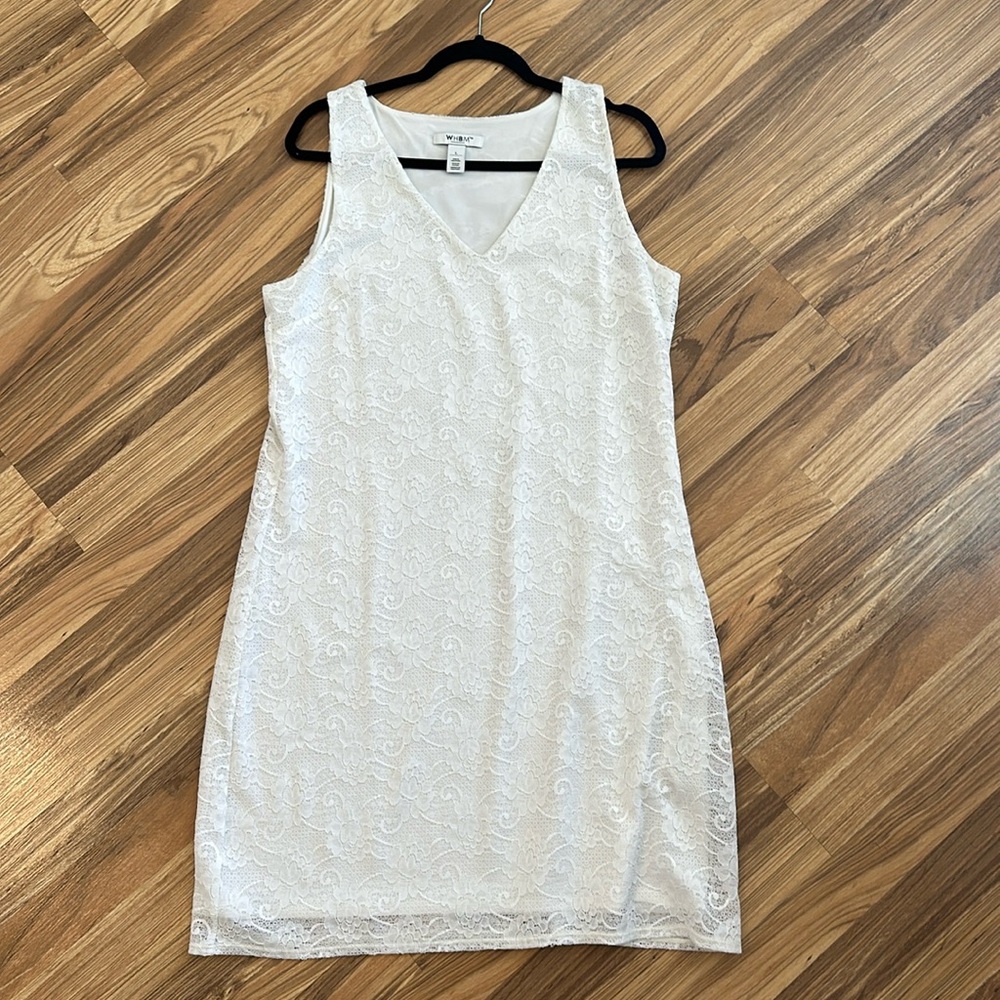 WHBM white lace dress! Great condition, size L!